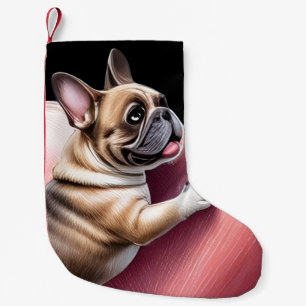 Französische Bulldogge I love you Small Christmas Stocking