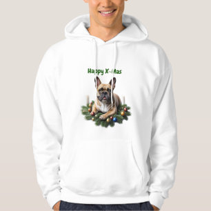 Französische Bulldogge im Adventskranz  Hoodie