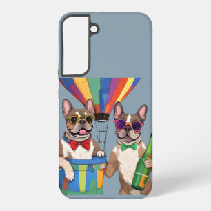 französische Bulldogge im Heißluftballon Samsung Galaxy Case