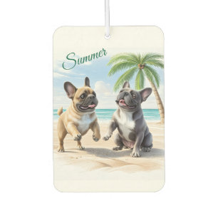 französische Bulldogge im Sommer Car Air Freshener