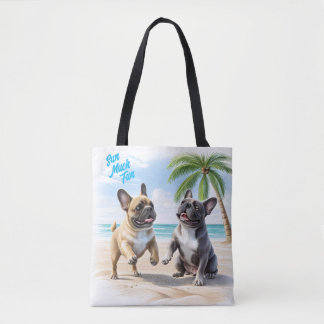 französische Bulldogge im Sommer  Tote Bag