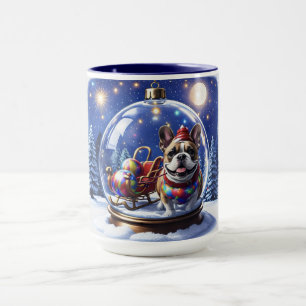 Französische Bulldogge in Weihnachtskugel  Mug