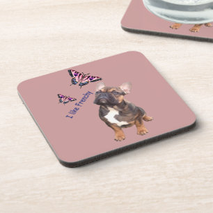 Französische Bulldogge Kork Untersetzer Coaster