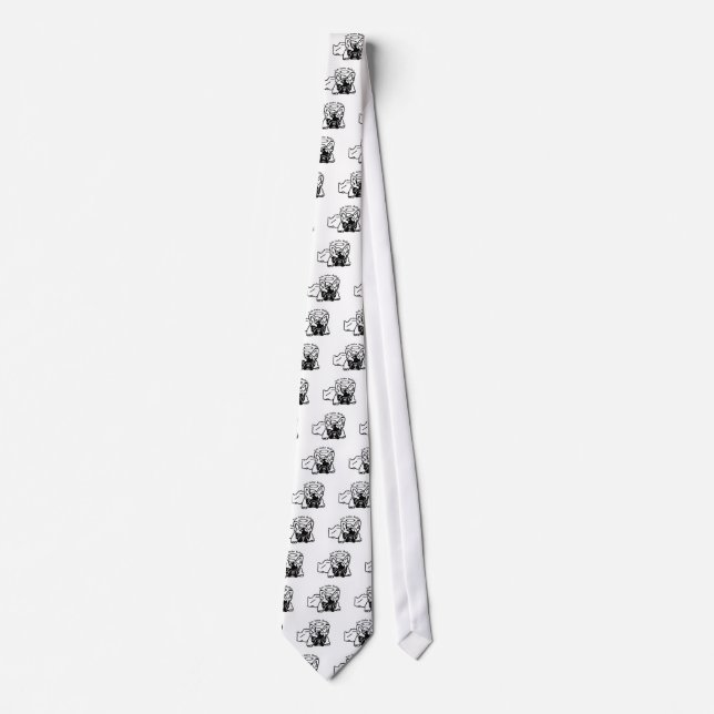 Französische Bulldogge Krawatte Tie (Front)