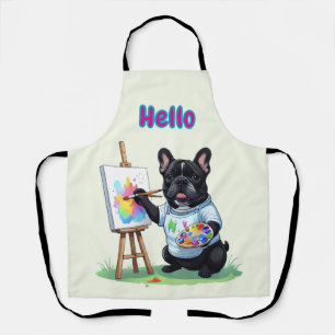 Französische Bulldogge Künstler French Bulldog Apron