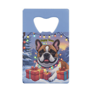 Französische Bulldogge Lichterkette Weihnachten