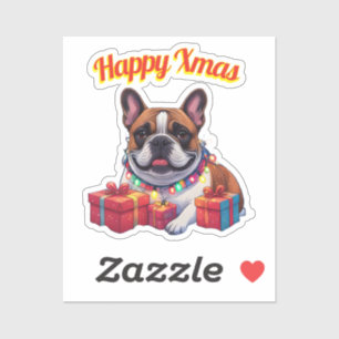 Französische Bulldogge Lichterkette Weihnachten 