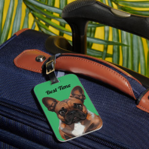 Französische Bulldogge Luggage Tag