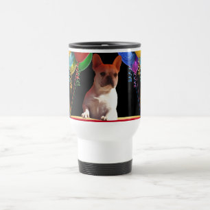 französische Bulldogge mit Ballons  Travel Mug