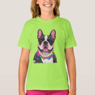 französische Bulldogge mit Halstuch T-Shirt