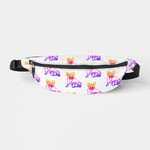 Französische Bulldogge mit Herz Comic Bum Bags