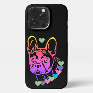 französische Bulldogge mit Herzhalsband IPhone 13 Pro Case