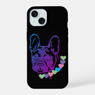 französische Bulldogge mit Herzhalsband iPhone 15 Case