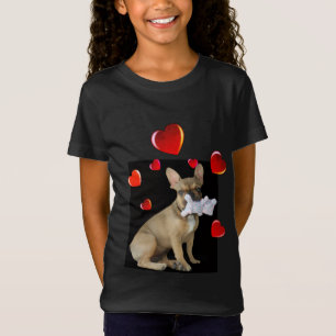 Französische Bulldogge mit vielen Herzen T-Shirt