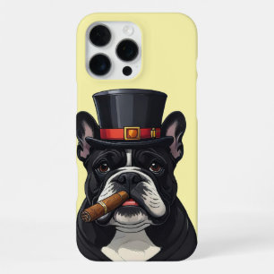 Französische Bulldogge mit Zigarre iPhone 16 Pro Max Case