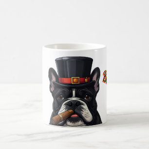 Französische Bulldogge mit Zigarre Vatertag Coffee Mug