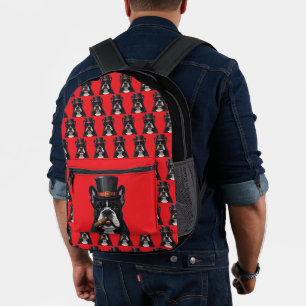 Französische Bulldogge mit Zigarre Vatertag Printed Backpack