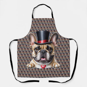 französische Bulldogge mit Zylinder  Apron