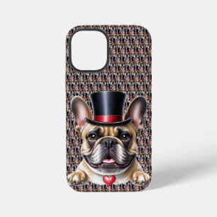 französische Bulldogge mit Zylinder  iPhone 12 Mini Case