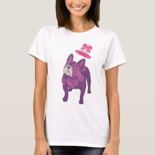 Französische Bulldogge mit Zylinder, Shirt