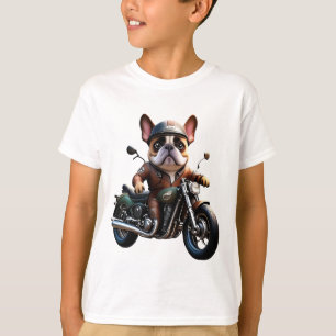 Französische Bulldogge Motorrad T-Shirt