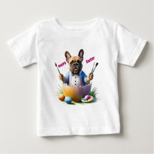 Französische Bulldogge Ostern Baby T-Shirt