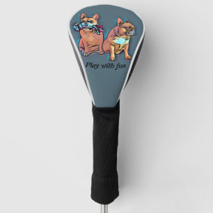 Französische Bulldogge play with fun Golf Head Cover