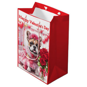 Französische Bulldogge Rosen French Bulldog Medium Gift Bag