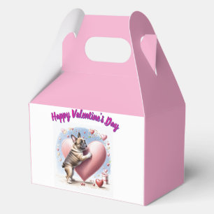 Französische Bulldogge Springt aus Herz Favour Box