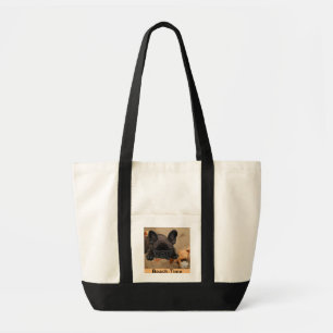 Französische Bulldogge Tasche Beach Time Tote Bag