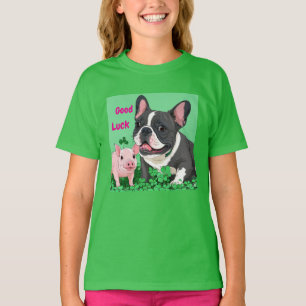 Französische Bulldogge Viel Glück T-Shirt