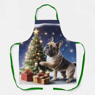 Französische Bulldogge Weihnachtsbaum Apron