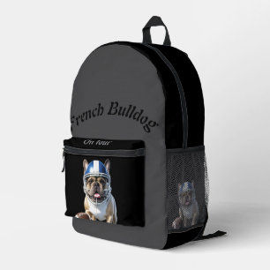 französische Bulldoggen American Football Printed Backpack