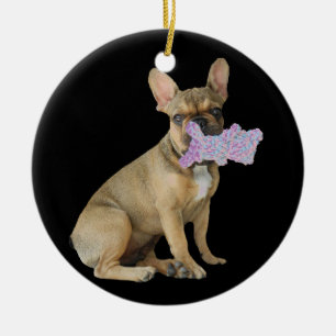 Französische Bulldoggen Ceramic Tree Decoration