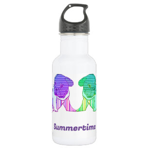 Französische Bulldoggen Comic  532 Ml Water Bottle