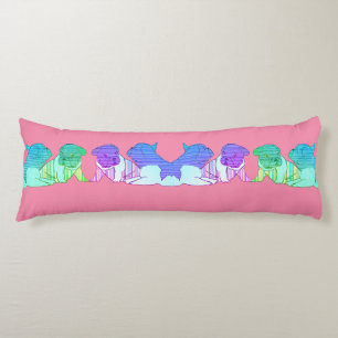 Französische Bulldoggen Comic Body Cushion
