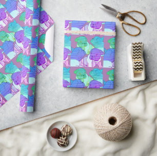 Französische Bulldoggen Comic Wrapping Paper