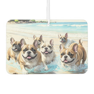 Französische Bulldoggen French Bulldog Rudel Sea Car Air Freshener