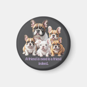 Französische Bulldoggen Freundschaft Magnet