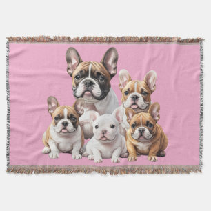 Französische Bulldoggen Freundschaft Throw Blanket