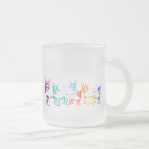 Französische Bulldoggen Geschenke Frosted Glass Coffee Mug