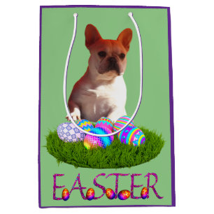 Französische Bulldoggen Geschenktüte Ostern Medium Gift Bag