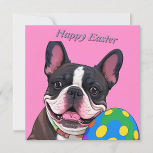 französische Bulldoggen Happy Easter Holiday Card