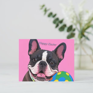 französische Bulldoggen Happy Easter Holiday Postcard