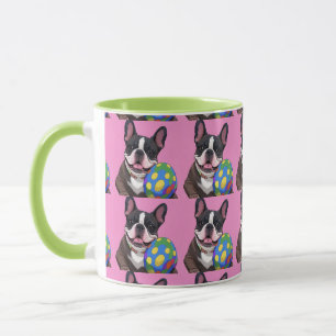 französische Bulldoggen Happy Easter Karte Mug