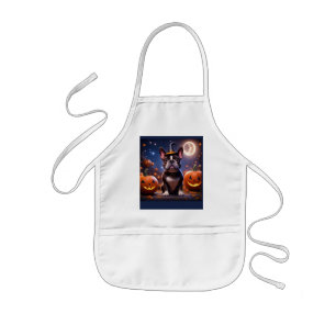 französische Bulldoggen Happy Halloween Kids Apron