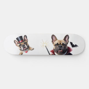 französische Bulldoggen Happy Halloween Skateboard