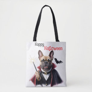 französische Bulldoggen Happy Halloween Tote Bag