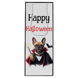 französische Bulldoggen Happy Halloween Wine Gift Bag