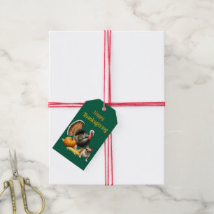 französische Bulldoggen Happy Thanksgiving Gift Tags